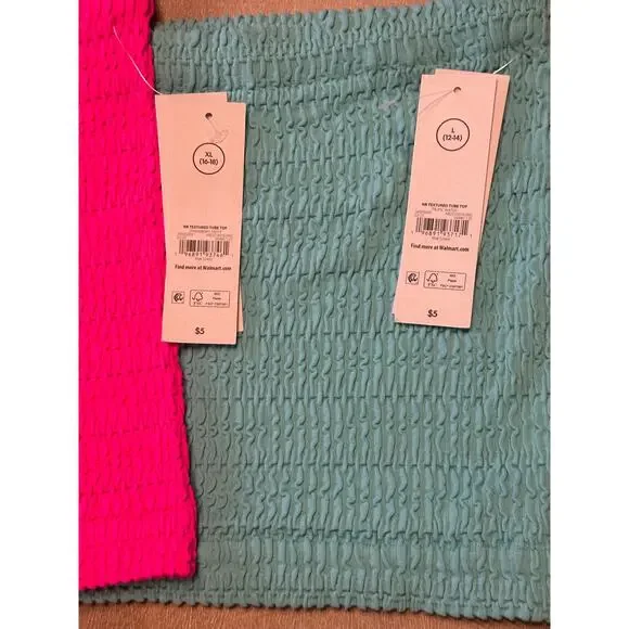 NWT No Boundaries Tube Tops L/XL - Picture 3 of 3